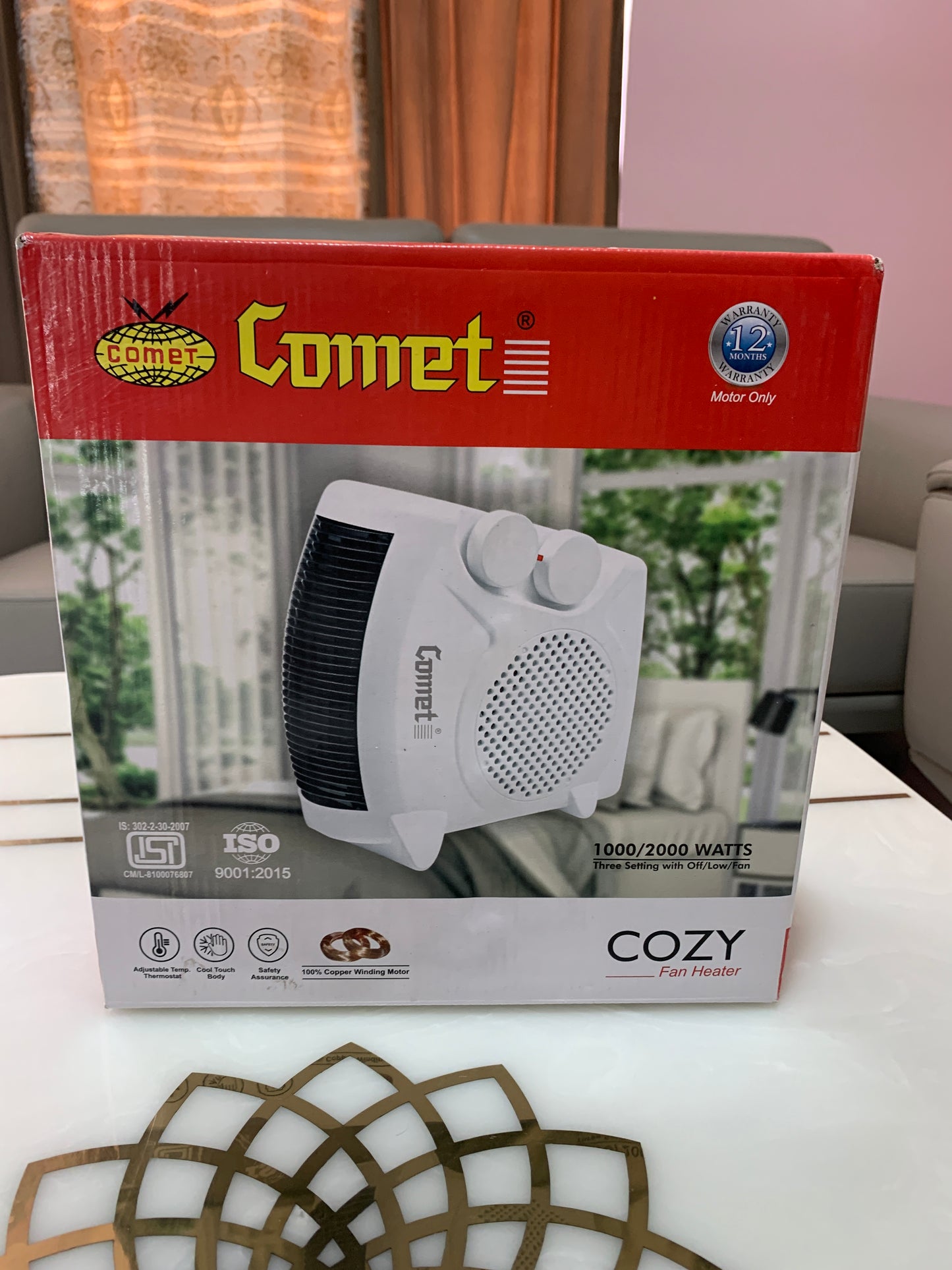 Comet Cozy Portable Blower Room Heater – Sleek, Safe & Super Cozy