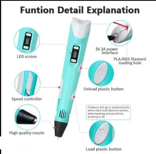 3D Printing Pen For Kids with USB cable