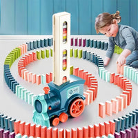 Domino Train Toy – Auto Domino Laying with Lights & Sound