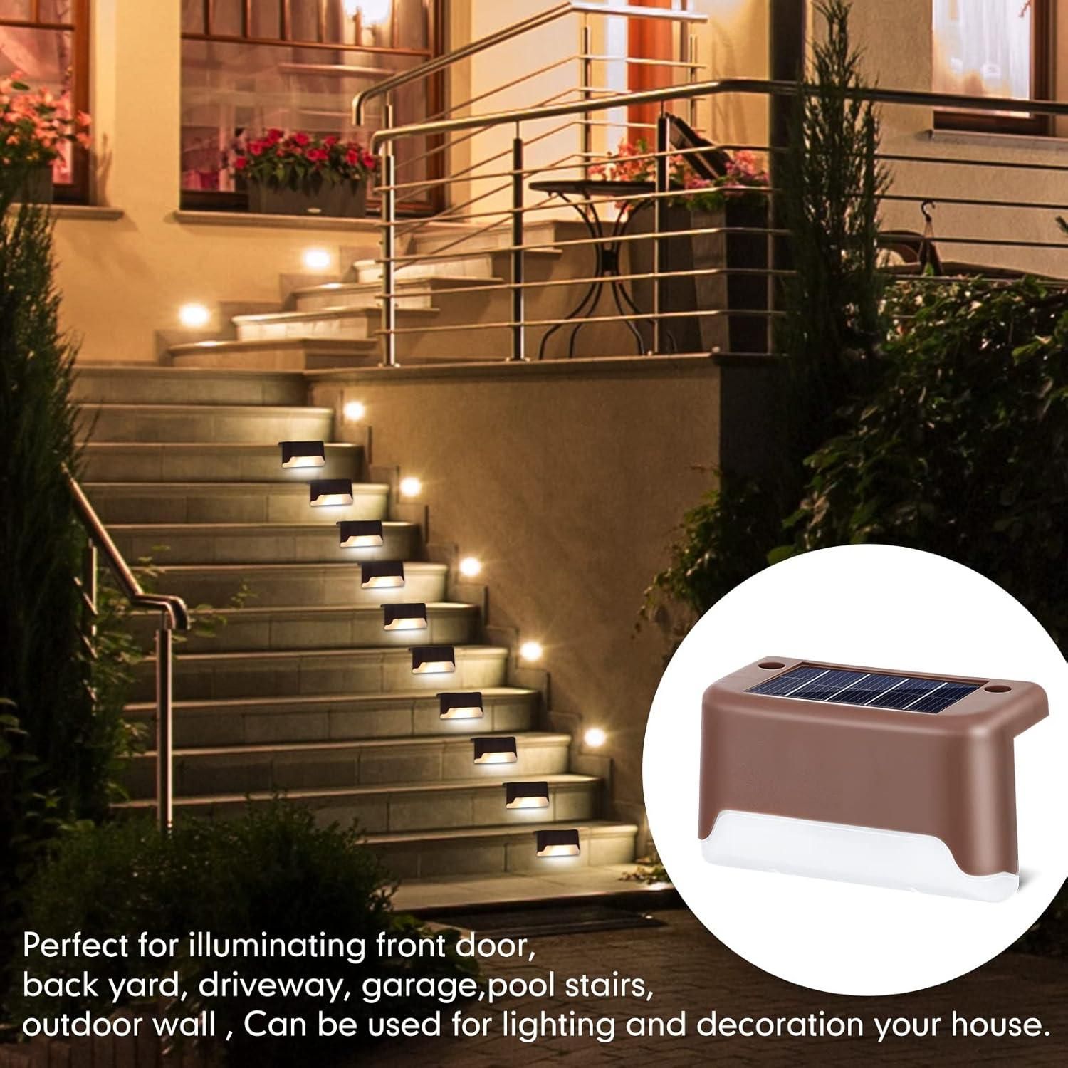 Solar Deck & Step Lights (4-Pack) – No Wiring, Weather-Resistant