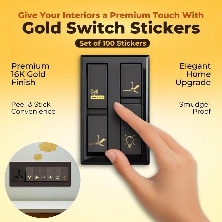 Gold Switch Board Stickers – Label Every Switch Fast
