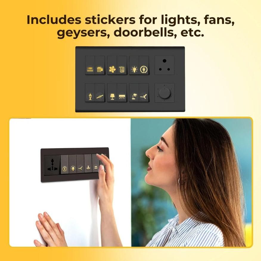 Gold Switch Board Stickers – Label Every Switch Fast
